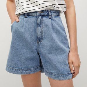 Mango Slouchy pleated shorts